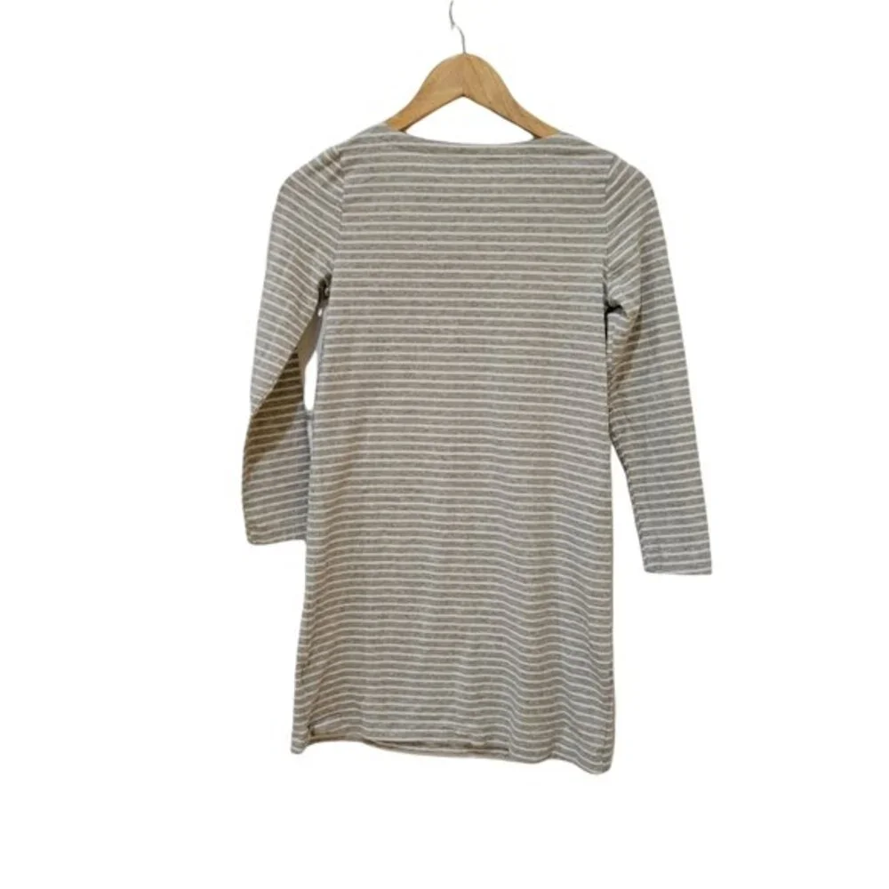 Lands' End Girls Floral Sequin Striped T-shirt Dress, M, Excellent Condition